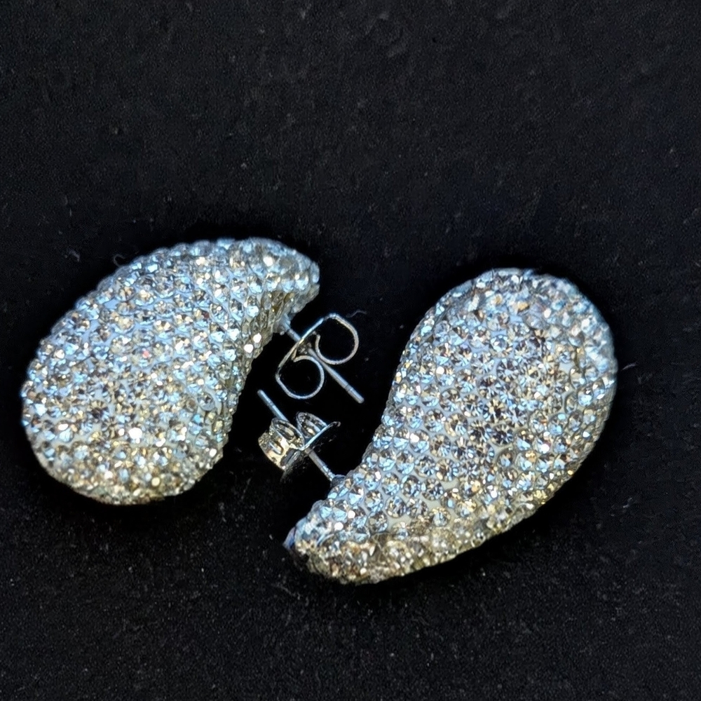 NWOT Anthropologie Earrings Pave Crystal NEVER WORN PERFECT CONDITION